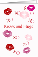 Valentine Hugs and Kisses card