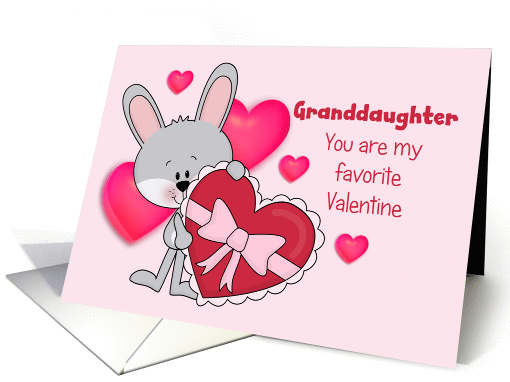 Granddaughter Bunny Favorite Valentine card (1354468)