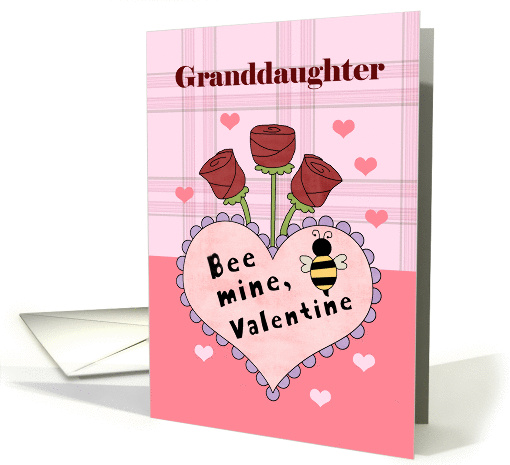 Granddaughter, Bee My Valentine card (1357926)