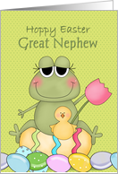 Hoppy Easter Great Nephew, Frog card