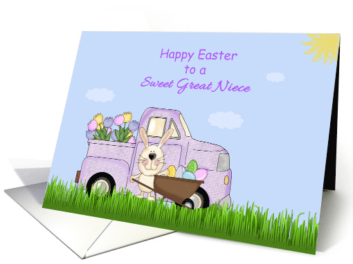Great Niece Easter Truck with Tulips card (1367782)