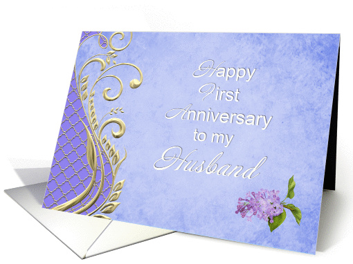 Happy First Anniversary, Husband card (1373566)