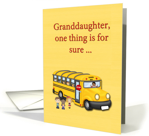 Granddaughter 4th Grade, Back To School card (1399624)