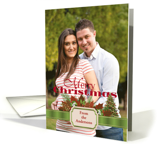 Merry Christmas Custom Name, Custom Photo card (1413322)