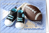 Congratulations Great Great Grandmother, Shoes, Football card