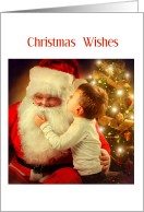 Christmas Wishes, Santa and Boy card