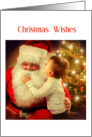 Christmas Wishes, Santa and Boy card