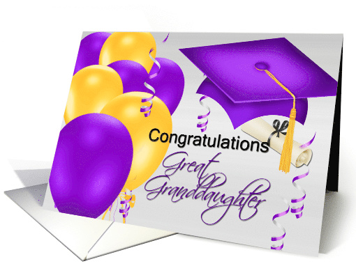 Congratulations Great Granddaughter balloons, hat,... (1470598)