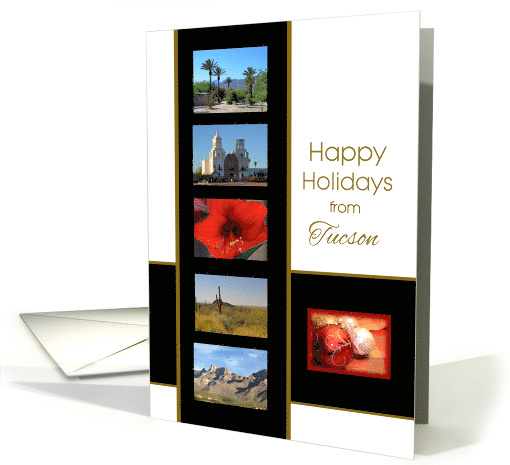 Happy Holidays from Tucson, collage of photos on white card (1495086)
