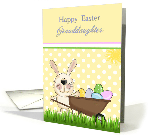 Happy Easter Granddaughter, Bunny, Barrel of eggs card (1518458)