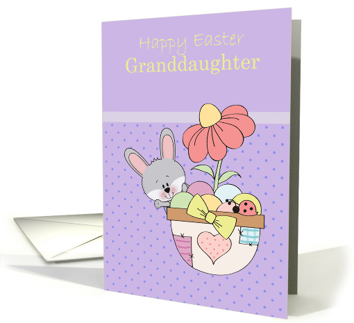 Happy Easter Granddaughter, Bunny with Egg Basket card (1518460)