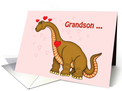Grandson Valentine, Dinosaur, hearts card (1558738)