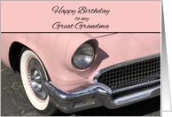 Happy Birthday, Great Grandma, Pink Car card