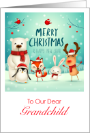 Grandchild Merry Christmas & Happy New Year Animals card