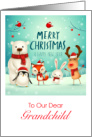 Grandchild Merry Christmas & Happy New Year Animals card