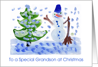 Christmas For A Special Grandson card