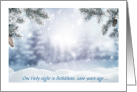 One Holy Night in Bethlehem Winter Scene card