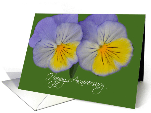 Anniversary Pansies card (700627)