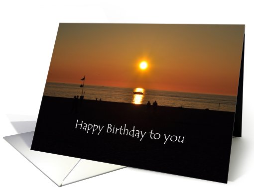 Sunset Beach Birthday card (706066)