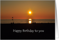 Sunset Beach Birthday card
