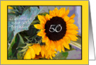 Sunflower 50th Birthday card