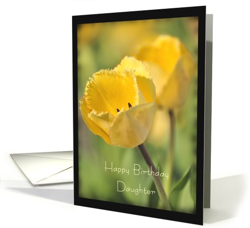Daughter Yellow Tulip Birthday card (778875)