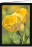 Daughter Yellow Tulip Birthday card