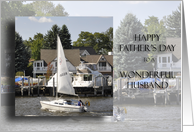 Sailboat Happy Fathers Day to Husband card