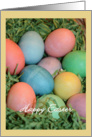 Colored eggs, Happy Easter card