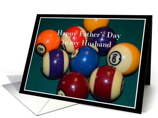 Pool Balls, Happy Father's Day Husband card (803538)