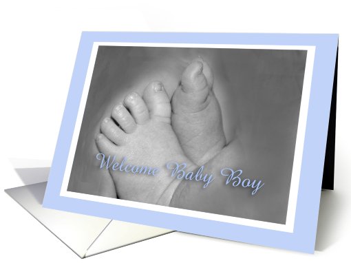 Baby Feet, Welcome Baby Boy card (803546)