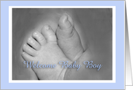Baby Feet, Welcome Baby Boy card