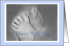 Baby Feet, Welcome Baby Boy card