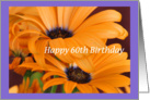 Orange Lilies, Happy 60th Birthday card