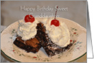 Chocolate Dessert, Happy Birthday Sweet Granddaughter card