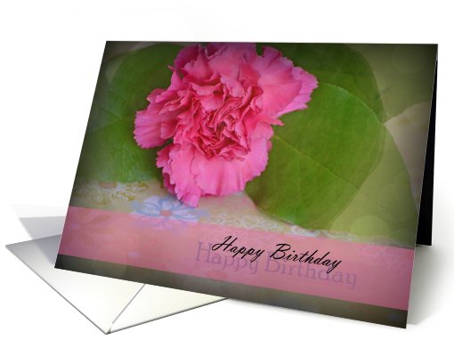 Happy Birthday, Pink Carnation card (823525)