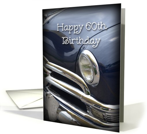 Happy 60th Birthday, Vintage Car card (826038)