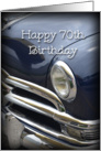 Happy 70th Birthday, Vintage Car card