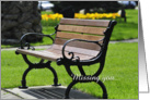 Missing you..., park bench card