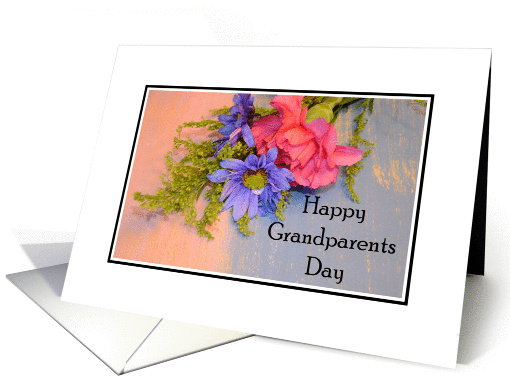Happy Grandparents Day, daisy and carnation flowers card (841074)