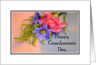 Happy Grandparents Day, daisy and carnation flowers card