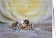 Happy Anniversary Son & Daughter-in-Law, wedding rings, verse card