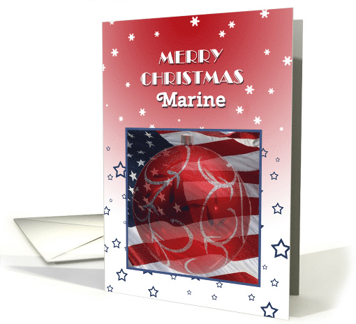 Merry Christmas Marine, Flag and ornament card (877138)