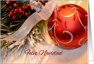 Feliz Navidad, Christmas ornament card