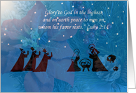 First Christmas, A Savior is born, nativity collage card
