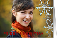 Snowflakes, Merry Christmas Photo-card card