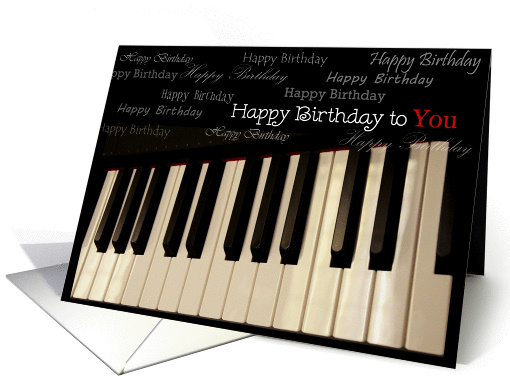 Piano Keyes Birthday, Piano Keys Photo design card (879948)