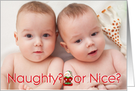 Naughty or Nice? Photo-card, Holiday Card