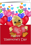 Son Ducky Valentine, Duck with hearts card