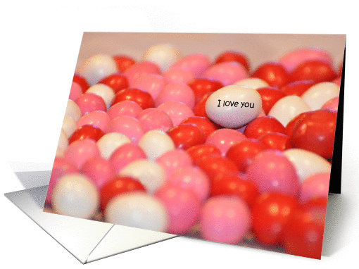 Sweet Candy Valentine, Red, pink and white Candies card (899006)
